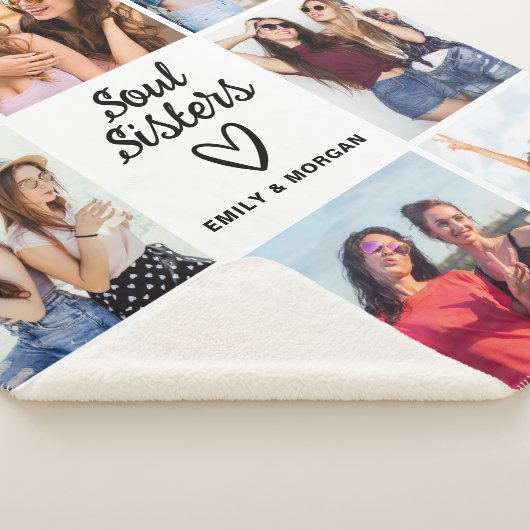 Soul Sisters Skriptgeschenk für Friends Foto Colla Sherpadecke (3/4)