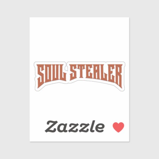 Soul Stealer Funny Redhead Heavy Metal Typography Aufkleber (Blatt)