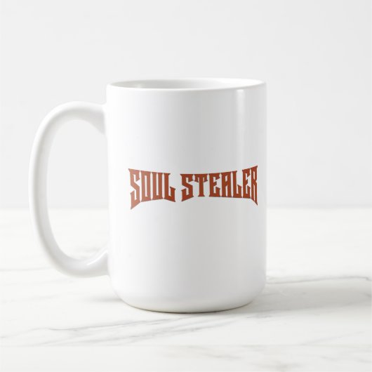 Soul Stealer Heavy Metal Typography Kaffeetasse (Links)