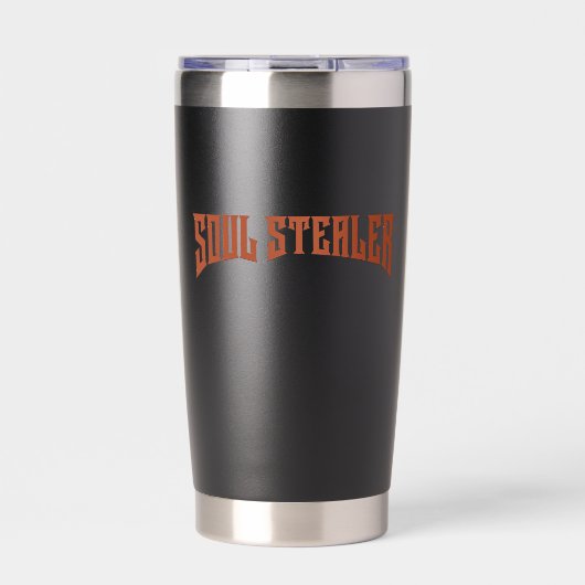 Soul Stealer Heavy Metal Typography Thermobecher (Vorderseite)