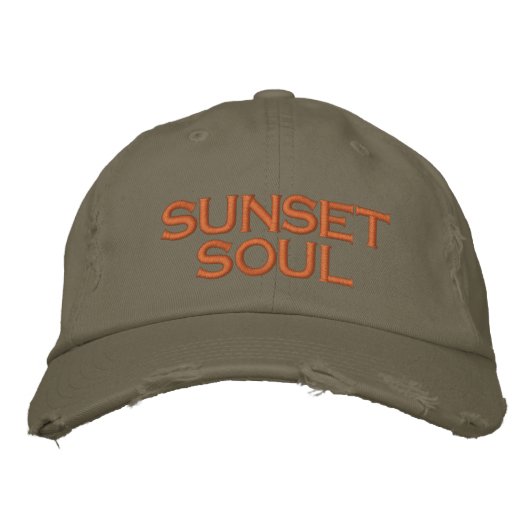 Soul SUNSET Bestickte Baseballkappe (Vorderseite)