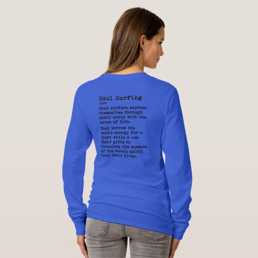 Soul Surfing: Langschläfer Crew Neck T-Shirt (Schwarz voll)