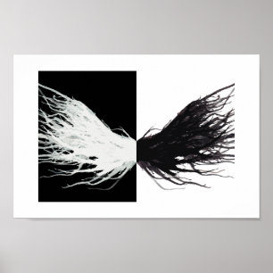 Soul Takes Flight Abstrakte Flügel Alcohol-Tinte-K Poster