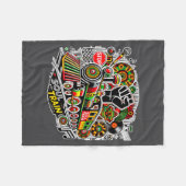 Soul Train Afroamerikanisch Melanin Afrika Schwarz Fleecedecke (Vorderseite (Horizontal))