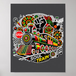 Soul Train Afroamerikanisch Melanin Afrika Schwarz Poster