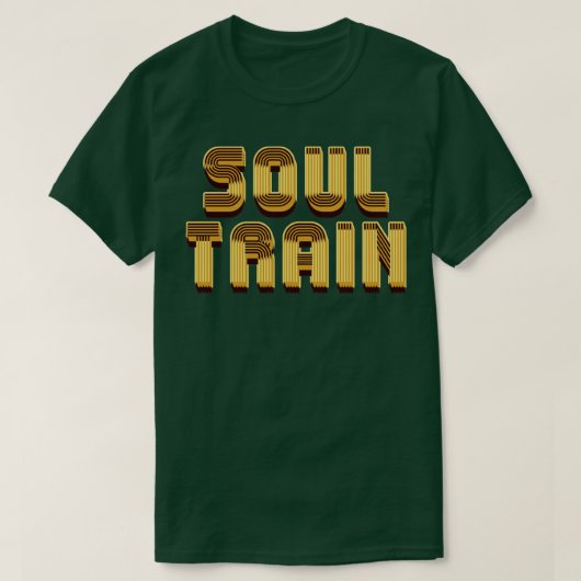 Soul Train Dark Gold Text T-Shirt (Design vorne)