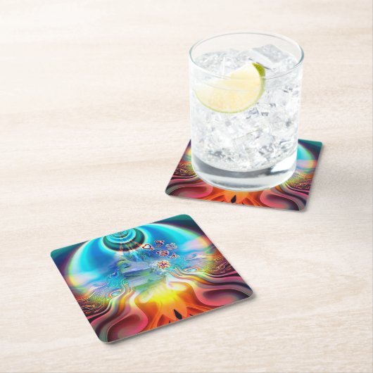 Soul Vibrationen Rechteckiger Pappuntersetzer (Vor Ort)