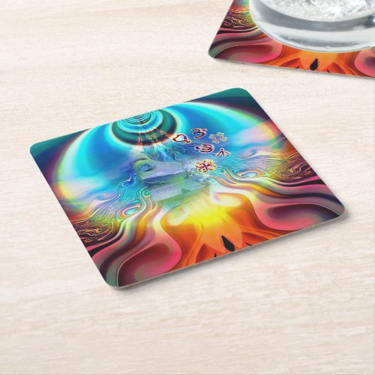 Soul Vibrationen Rechteckiger Pappuntersetzer (angewinkelt)