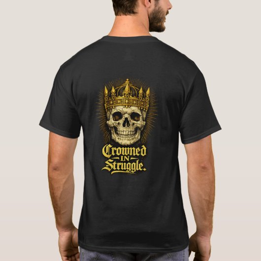 Soulaan-Flagge 'Gekrönt im Kampf'-Statement T-Shirt (Rückseite)