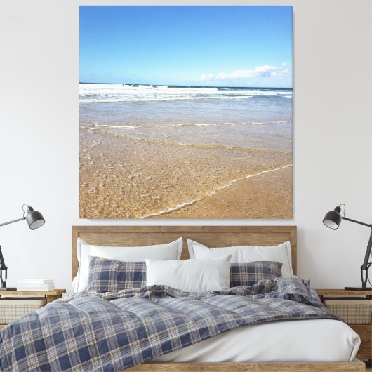 Soulac Sur Mer Beach | Küste in Frankreich Leinwanddruck (Insitu (Schlafzimmer))