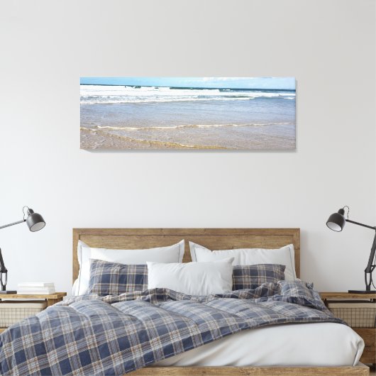 Soulac Sur Mer | Küstenstrand in Frankreich Leinwanddruck (Insitu (Schlafzimmer))