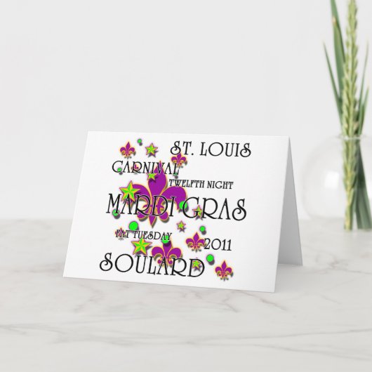 Soulard Mardi Gras 2011 Karte (Vorderseite)