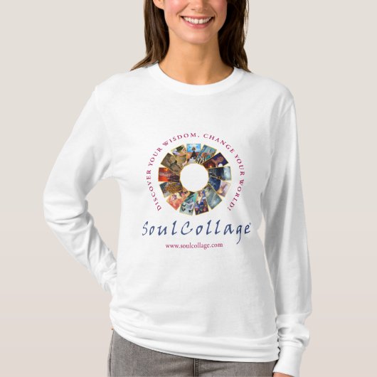 SoulCollage® Damen-lange Hülse T-Shirt (Vorderseite)