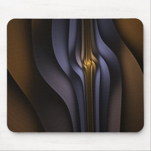 Soule Essenz Blau und Gold Abstrakt Mousepad