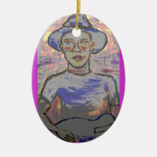 Soulful Bluesman Keramikornament