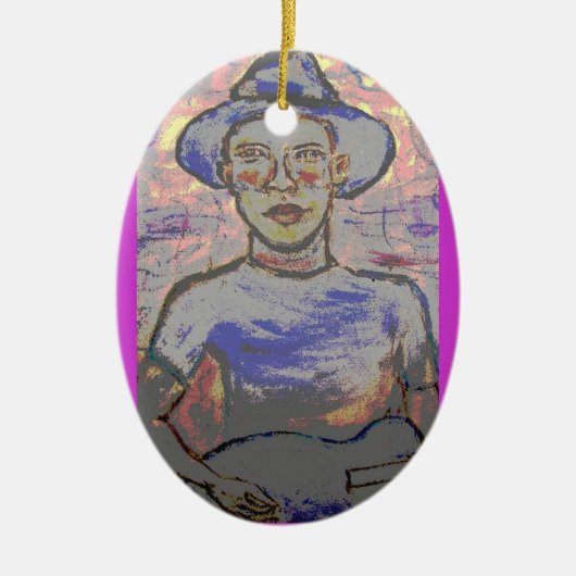 Soulful Bluesman Keramikornament (Vorne)