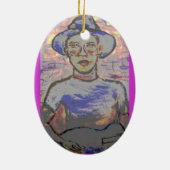 Soulful Bluesman Keramikornament (Hinten)