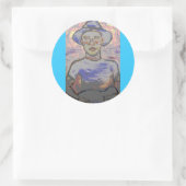 Soulful Bluesman Runder Aufkleber (Tasche)