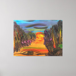 Soulful Horizon Hand Painted Design  Leinwanddruck