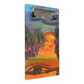 Soulful Horizon Hand Painted Design  Mini Klemmbrett (Schrägansicht)