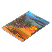 Soulful Horizon Hand Painted Design  Notizblock (Linke Seite)