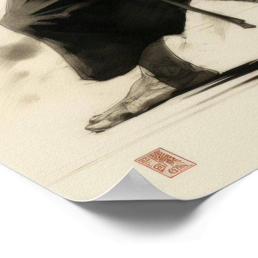 Soulful Steel: Majestic Samurai Poster (Ecke)