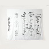 Soulful Union Customizable Wedding Backdrop Wandteppich (Vorderseite (Horizontal))