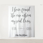 Soulful Union Customizable Wedding Backdrop Wandteppich (Vorderseite)