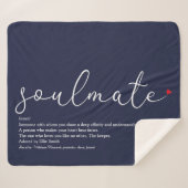 Soulmate Definition Elegante Script-Liebe Herz bla Sherpadecke (Vorderseite (Horizontal))