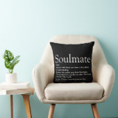 Soulmate Definition Schwarz und Weiß Spaß Kissen (Stuhl )