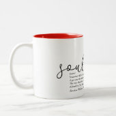 Soulmate Definition Script Liebe Herz Zweifarbige Tasse (Links)