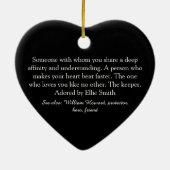 Soulmate Definition Script-Liebe Herzklopfen Keramik Ornament (Hinten)
