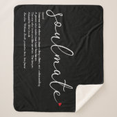 Soulmate Elegante Script-Liebe - Herz Definition Sherpadecke (Vorderseite)
