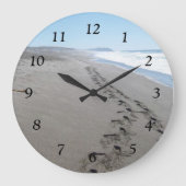 Soulmate Footprint Wall Clock Große Wanduhr (Vorderseite)