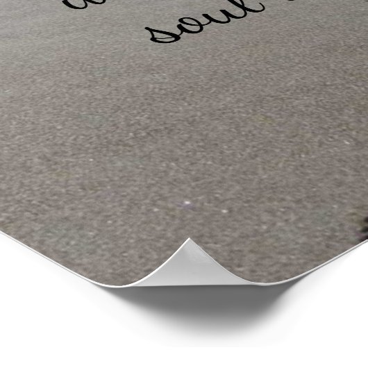 Soulmate Footprints Poster mit Gedicht (Ecke)