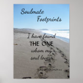 Soulmate Footprints Poster mit Gedicht (Vorne)