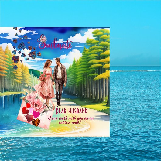 Soulmate Husband Romantische Valentinfotokarte