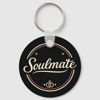 Soulmate Retro Liebe Minimal (Dunkel) Paar Matchin Schlüsselanhänger