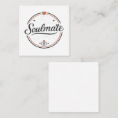 Soulmate Retro Love Minimal(Light) Couple Matching Begleitkarte (Vorne/Hinten)