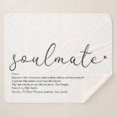 Soulmate Script Liebe Heart Definition Sherpadecke (Vorderseite (Horizontal))