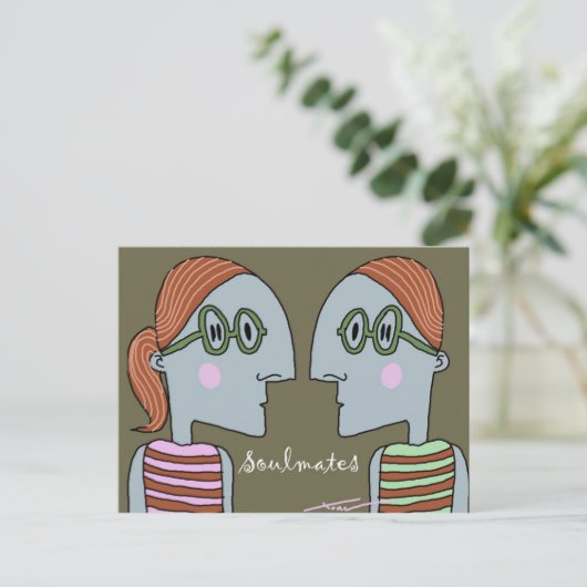Soulmates Postkarte (Stehend Vorderseite)