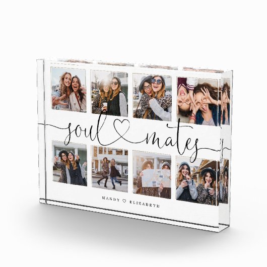 Soulmates Skriptgeschenk für Freunde Foto Collage (Rechts)