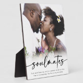 Soulmates Sprichwort Script Foto Fotoplatte (Seite)