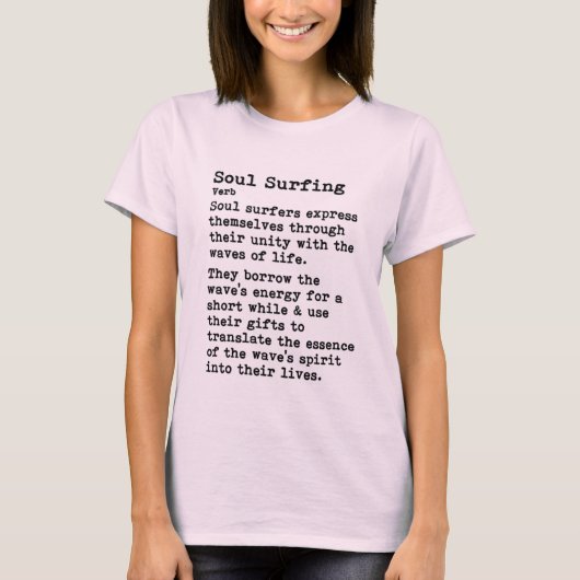 Soulsurfing: hellfarbene Crew Neck T-Shirt (Vorderseite)