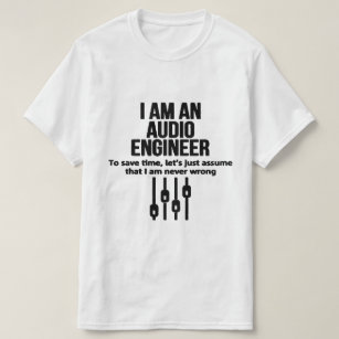 Sound/Audio-Engineer Schwarz/Weiß T-Shirt