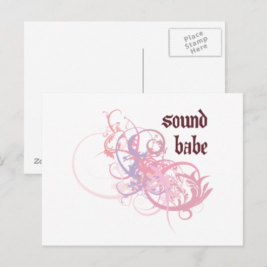 Sound Babe Postkarte (Vorne/Hinten)