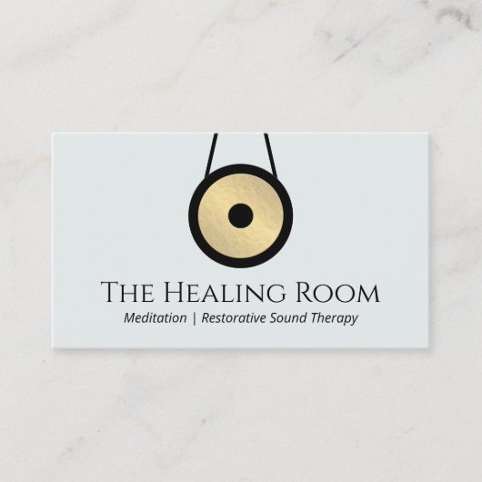 Sound Bath Therapy Gong Logo Visitenkarte (Vorderseite)