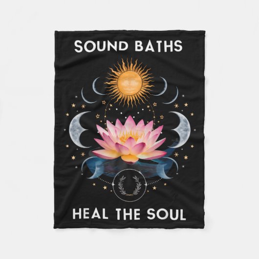 Sound Baths Heal The Soul Wellness New Age Sritual Fleecedecke (Vorderseite)