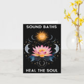 Sound Baths Heal The Soul Wellness New Age Sritual Karte (Gelbe Blume)