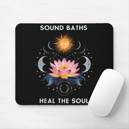 Sound Baths Heal The Soul Wellness New Age Sritual Mousepad (Mit Mouse)